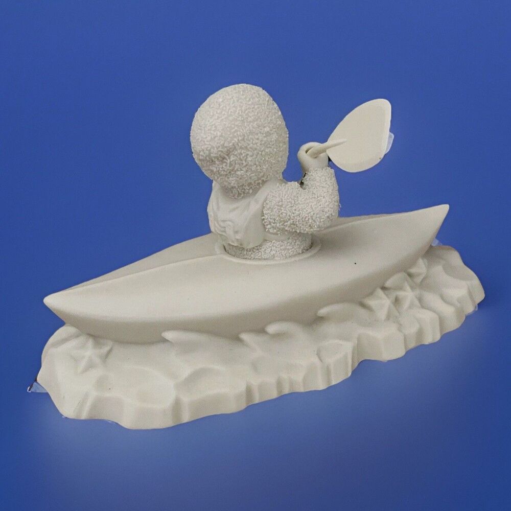 Retired Dept 56 Snowbabies "Crossing Starry Skies" Kayak Canoe #68349 w/box - Picture 7 of 10